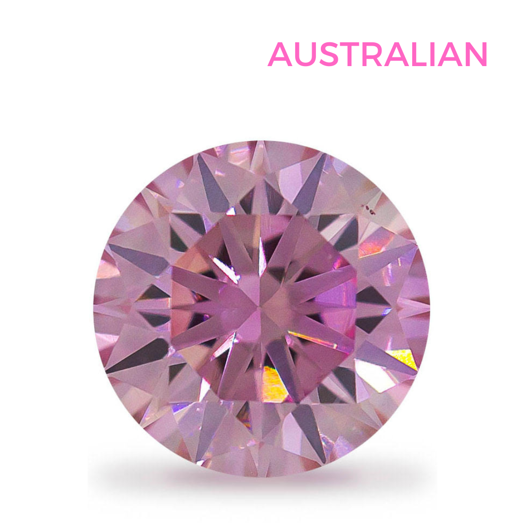 0.52ct VS1 Fancy Intense Purplish Pink Round | Australian